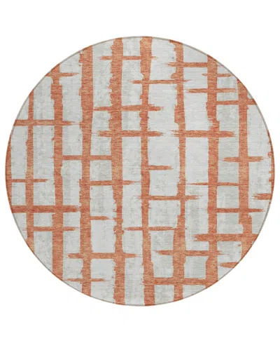Addison Chantille Acn872 8'x8' Round Area Rug In Coral