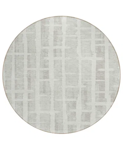 Addison Chantille Acn872 8'x8' Round Area Rug In Ivory
