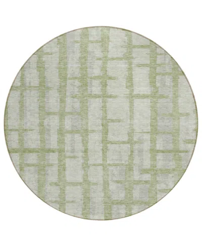 Addison Chantille Acn872 8'x8' Round Area Rug In Sage