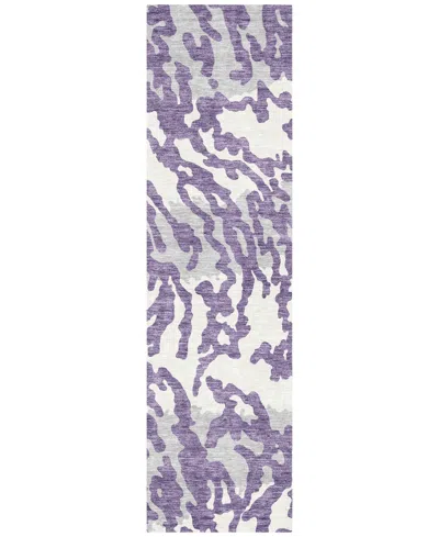 Addison Chantille Machine Washable Acn873 2'3"x7'6" Runner Area Rug In Purple