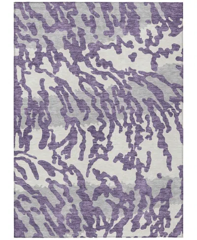 Addison Chantille Machine Washable Acn873 5'x7'6" Area Rug In Purple