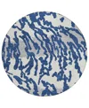 Addison Chantille Acn873 8'x8' Round Area Rug In Navy
