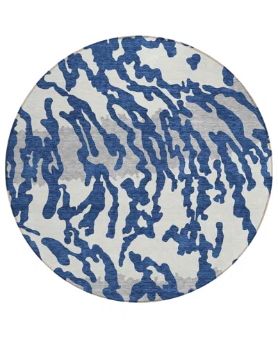 Addison Chantille Acn873 8'x8' Round Area Rug In Navy