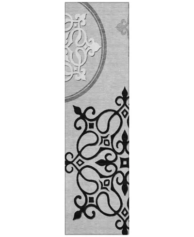 Addison Chantille Acn874 2'3"x7'6" Runner Area Rug In Gray