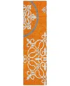 Addison Chantille Acn874 2'3"x7'6" Runner Area Rug In Orange