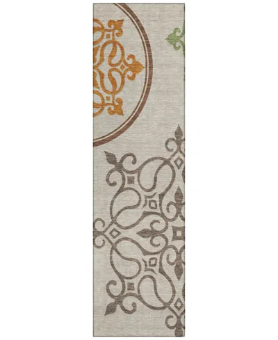 Addison Chantille Acn874 2'3"x7'6" Runner Area Rug In Taupe