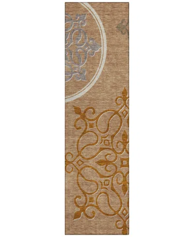 Addison Chantille Acn874 2'3"x7'6" Runner Area Rug In Terracotta