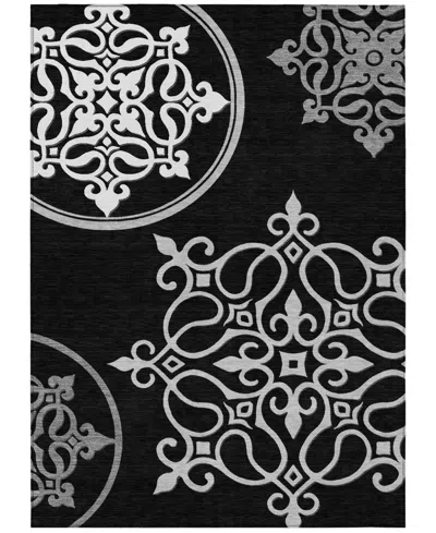 Addison Chantille Machine Washable Acn874 2'6"x3'10" Area Rug In Black