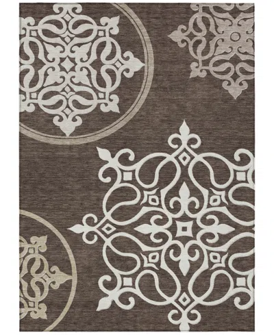 Addison Chantille Machine Washable Acn874 2'6"x3'10" Area Rug In Chocolate
