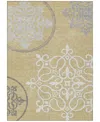 Addison Chantille Machine Washable Acn874 5'x7'6" Area Rug In Gold