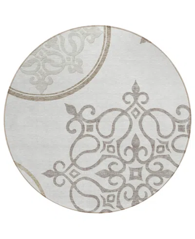 Addison Chantille Acn874 8'x8' Round Area Rug In Ivory