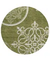 Addison Chantille Acn874 8'x8' Round Area Rug In Olive