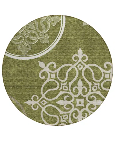 Addison Chantille Acn874 8'x8' Round Area Rug In Olive