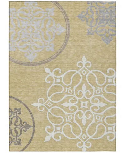 Addison Chantille Machine Washable Acn874 9'x12' Area Rug In Gold