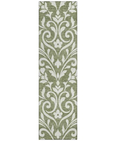 Addison Chantille Acn875 2'3"x7'6" Runner Area Rug In Olive