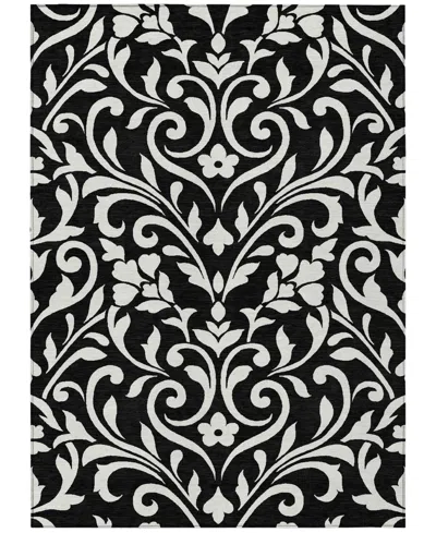 Addison Chantille Machine Washable Acn875 3'x5' Area Rug In Black