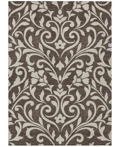 Addison Chantille Machine Washable Acn875 8'x10' Area Rug In Chocolate