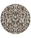 Addison Chantille Acn875 8'x8' Round Area Rug In Chocolate