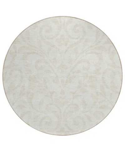 Addison Chantille Acn875 8'x8' Round Area Rug In Ivory