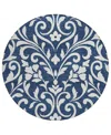 Addison Chantille Acn875 8'x8' Round Area Rug In Navy