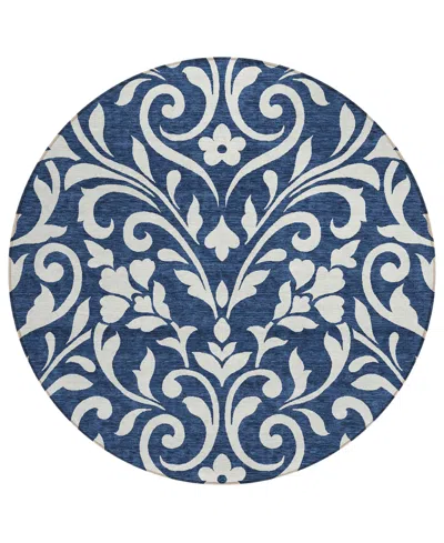 Addison Chantille Acn875 8'x8' Round Area Rug In Navy