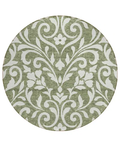 Addison Chantille Acn875 8'x8' Round Area Rug In Olive