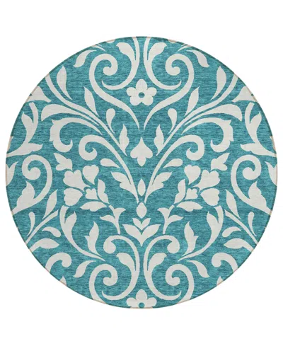 Addison Chantille Acn875 8'x8' Round Area Rug In Teal
