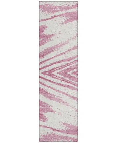 Addison Chantille Acn876 2'3"x7'6" Runner Area Rug In Rose