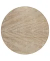 Addison Chantille Acn876 8'x8' Round Area Rug In Khaki