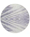 Addison Chantille Acn876 8'x8' Round Area Rug In Lavender