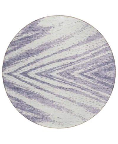 Addison Chantille Acn876 8'x8' Round Area Rug In Lavender