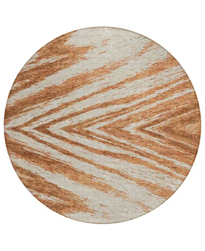 Addison Chantille Acn876 8'x8' Round Area Rug In Paprika