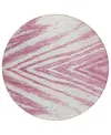 Addison Chantille Acn876 8'x8' Round Area Rug In Rose