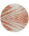 Addison Chantille Acn876 8'x8' Round Area Rug In Salmon