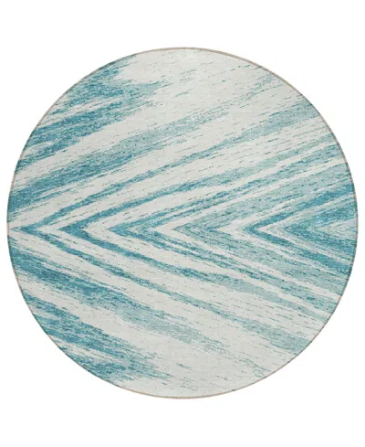 Addison Chantille Acn876 8'x8' Round Area Rug In Teal