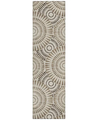 Addison Chantille Acn877 2'3"x7'6" Runner Area Rug In Brown