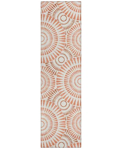 Addison Chantille Acn877 2'3"x7'6" Runner Area Rug In Coral