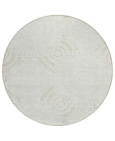 Addison Chantille Acn877 8'x8' Round Area Rug In Ivory