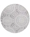 Addison Chantille Acn877 8'x8' Round Area Rug In Lavender