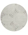 Addison Chantille Acn877 8'x8' Round Area Rug In Taupe