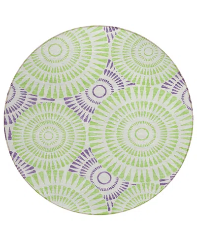 Addison Chantille Acn877 8'x8' Round Area Rug In White