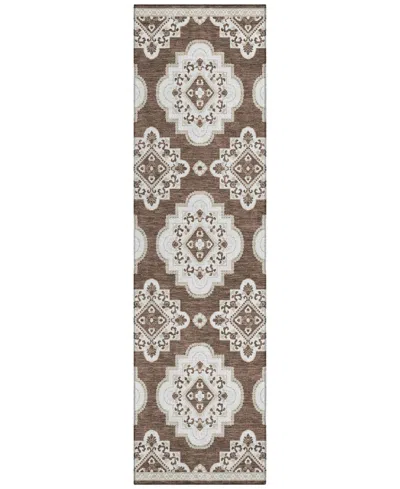 Addison Chantille Acn878 2'3"x7'6" Runner Area Rug In Brown