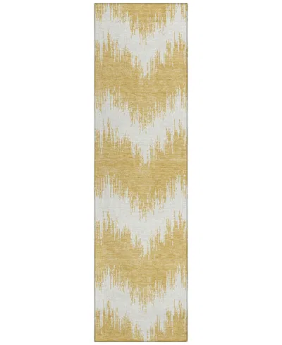 Addison Chantille Acn880 2'3"x7'6" Runner Area Rug In Gold