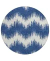 Addison Chantille Acn880 8'x8' Round Area Rug In Navy