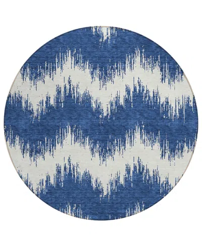Addison Chantille Acn880 8'x8' Round Area Rug In Navy