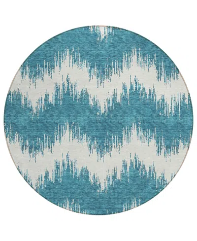 Addison Chantille Acn880 8'x8' Round Area Rug In Teal