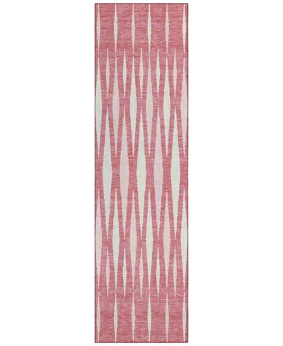Addison Chantille Acn881 2'3"x7'6" Runner Area Rug In Rose