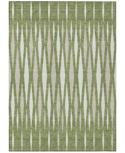 Addison Chantille Machine Washable Acn881 5'x7'6" Area Rug In Green