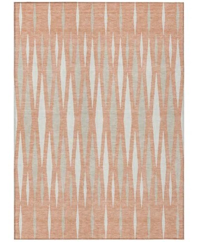 Addison Chantille Machine Washable Acn881 5'x7'6" Area Rug In Salmon