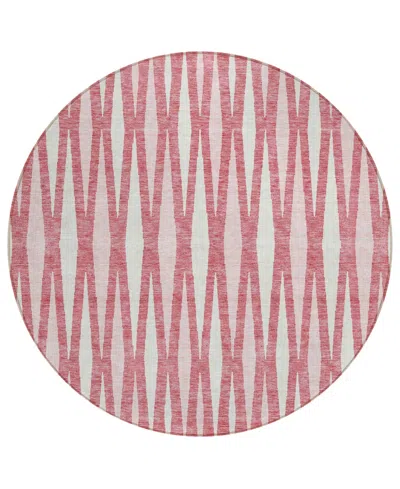 Addison Chantille Acn881 8'x8' Round Area Rug In Rose